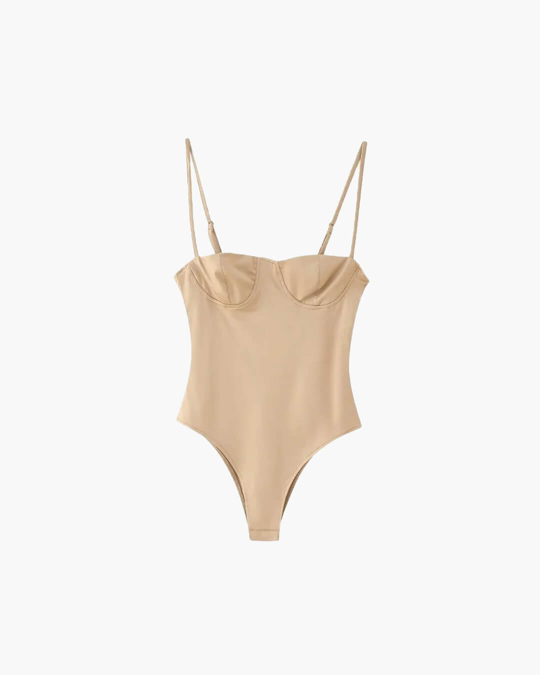 Damen Satin-Body mit Spaghettiträgern – Sexy Rückenfreier Bodysuit für Freizeit & Dessous
