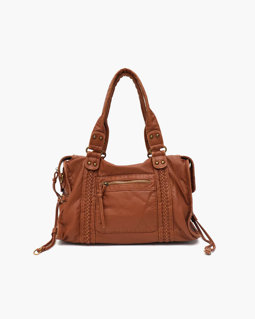 SEAME - Arabell Black Shoulder Bag for Women in High - Quality Vegan Leather, Stylish & Versatile Brown