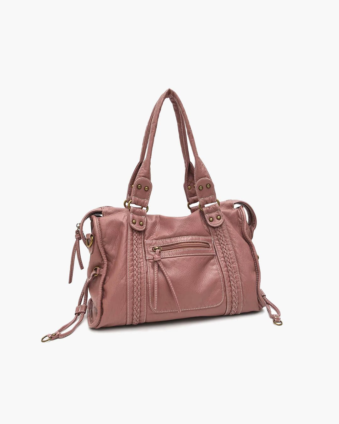 SEAME - Arabell Black Shoulder Bag for Women in High - Quality Vegan Leather, Stylish & Versatile Pink
