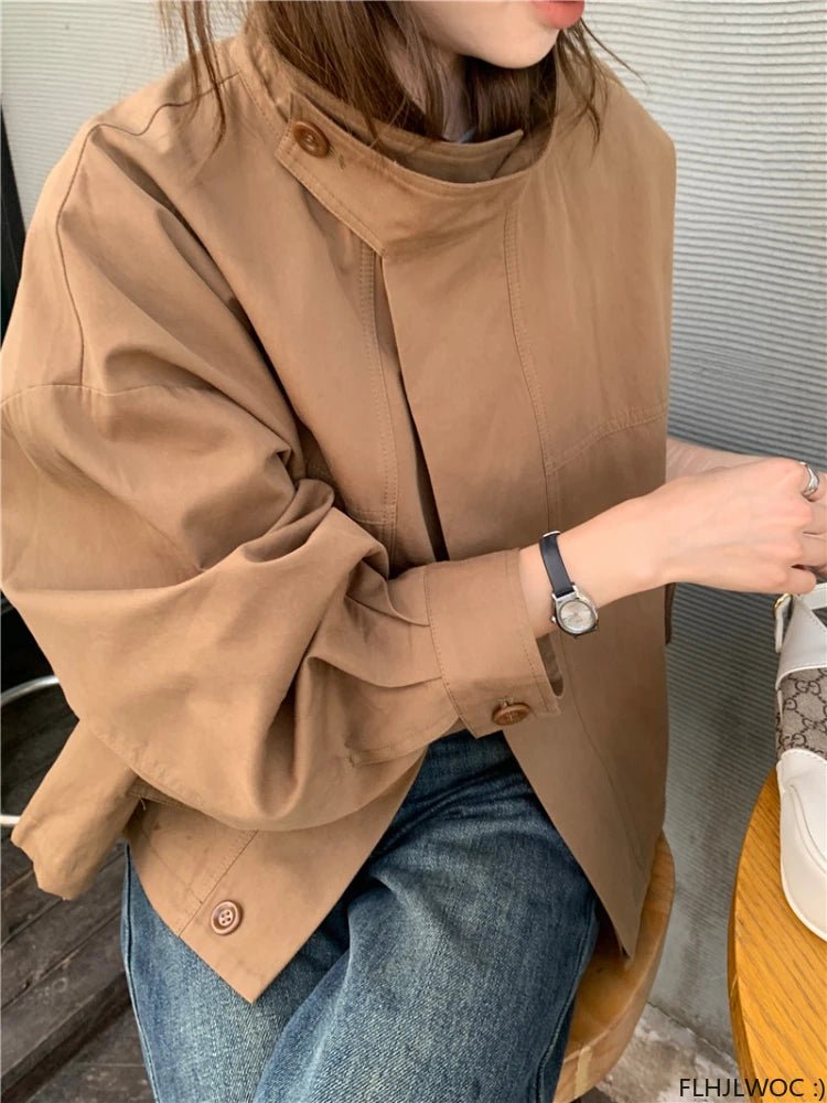 SEAME - Harper Windbreaker Jacket Beige One Size