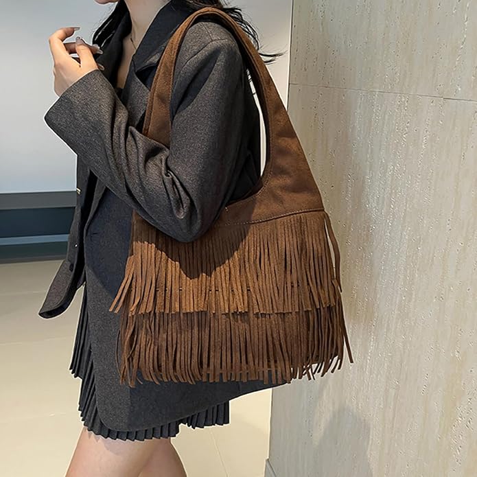 Amanda Schultertasche in Wildlederoptik