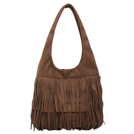 Amanda Schultertasche in Wildlederoptik