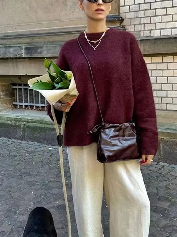 Shiela Burgunder Pullover