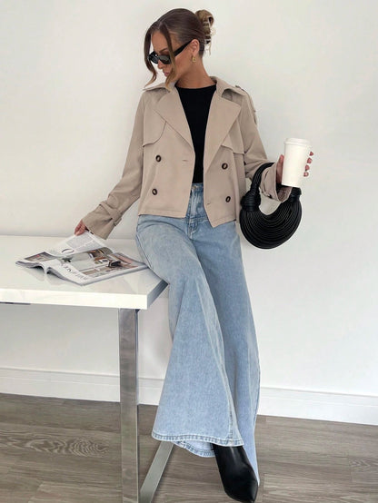 Damen Mod Kurzmantel in Grün – Schicke und Bequeme Mode für stilvolles Layering