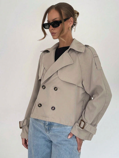 Damen Mod Kurzmantel in Grün – Schicke und Bequeme Mode für stilvolles Layering