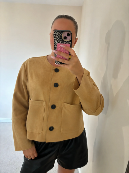 Ruffa Jacke in Wildlederoptik