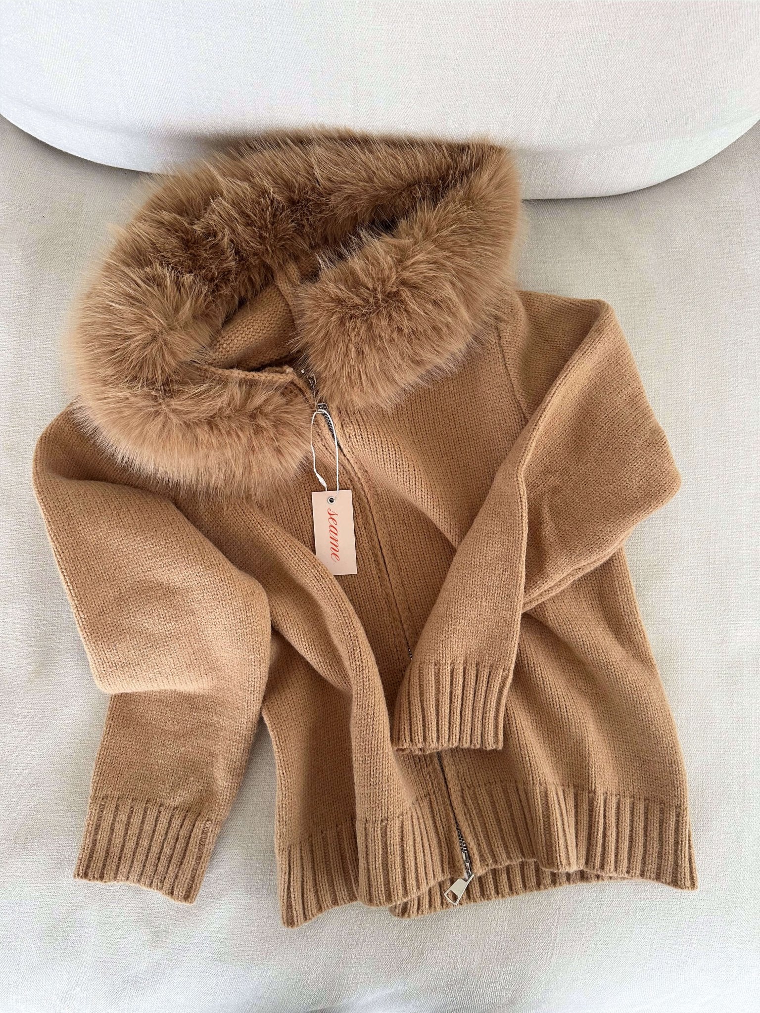 Seame - Alison faux fur Jacket Black S