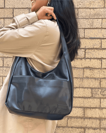 SEAME - Anja Vegan Leather Tote Bag Black Regular