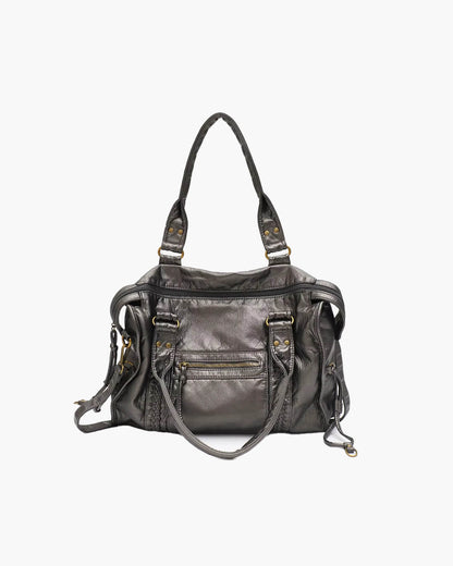 SEAME - Arabell Black Shoulder Bag for Women in High - Quality Vegan Leather, Stylish & Versatile Grey