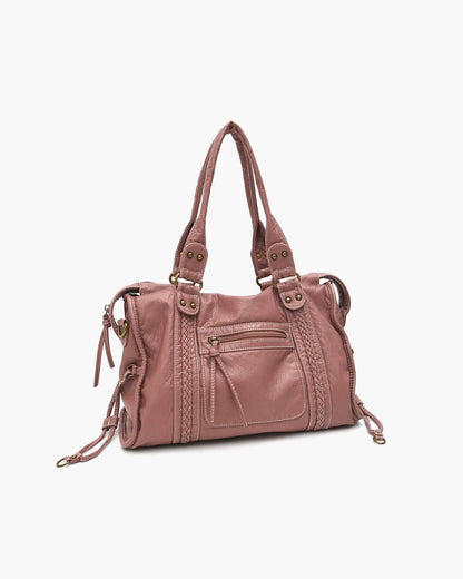 SEAME - Arabell Black Shoulder Bag for Women in High - Quality Vegan Leather, Stylish & Versatile Pink