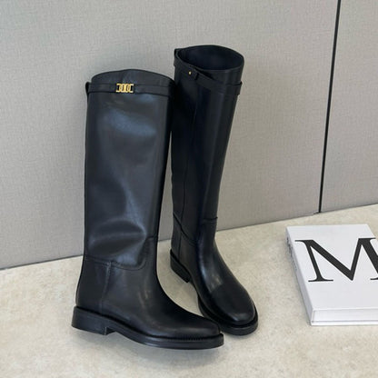 SEAME - Bianca High Leather Boots Black 35