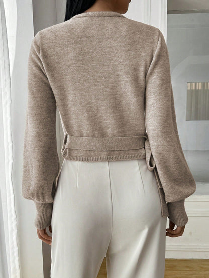 SEAME - Brenda Knitted Cardigan Beige XS