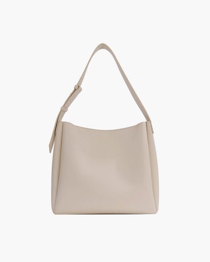 SEAME - Cynthia Vegan Leather Shopper Bag Beige Regular