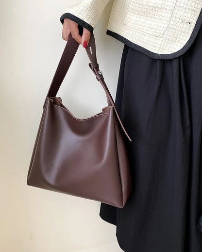 SEAME - Cynthia Vegan Leather Shopper Bag Black Regular