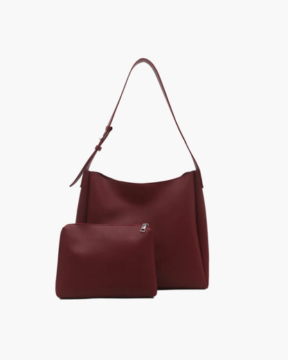 SEAME - Cynthia Vegan Leather Shopper Bag Burgundy Regular