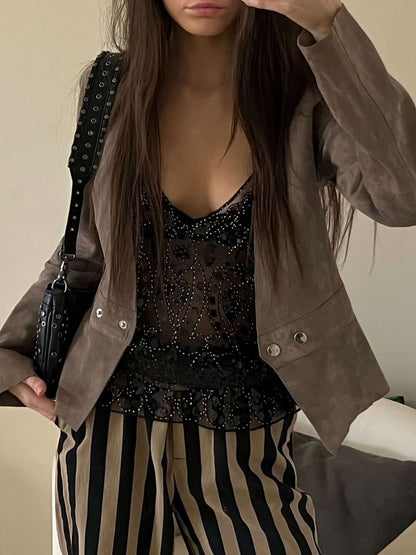 Seame - Diane Embellished Top Black S