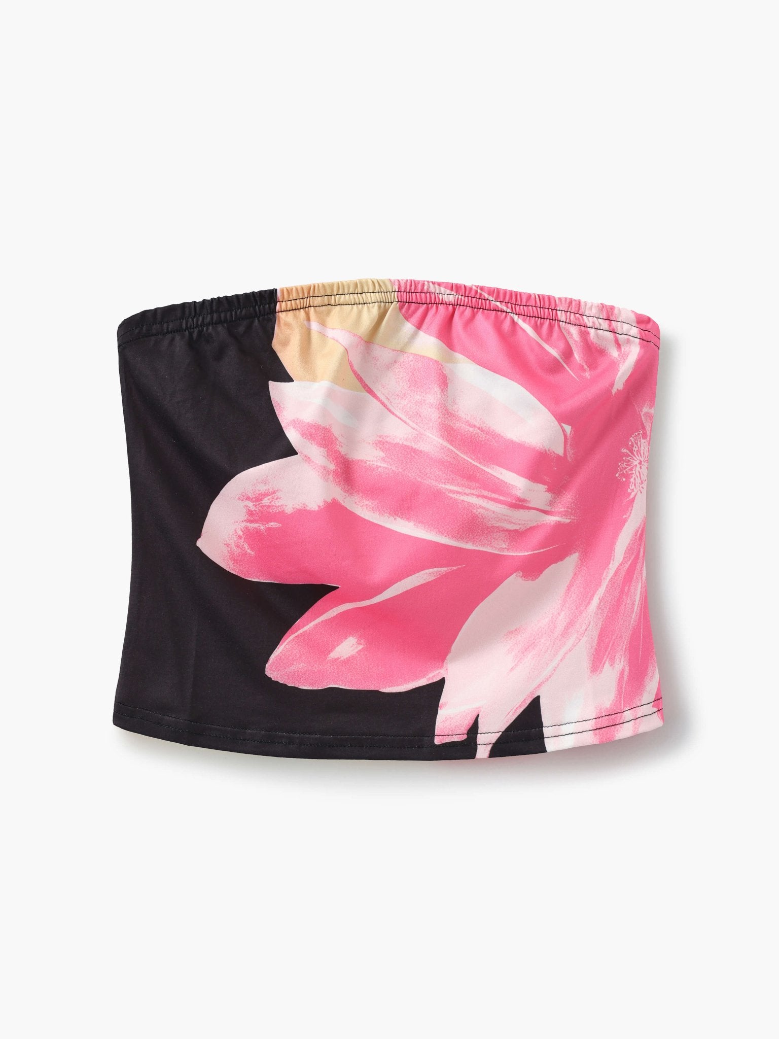 Seame - Ella bandeau flower Top Black S