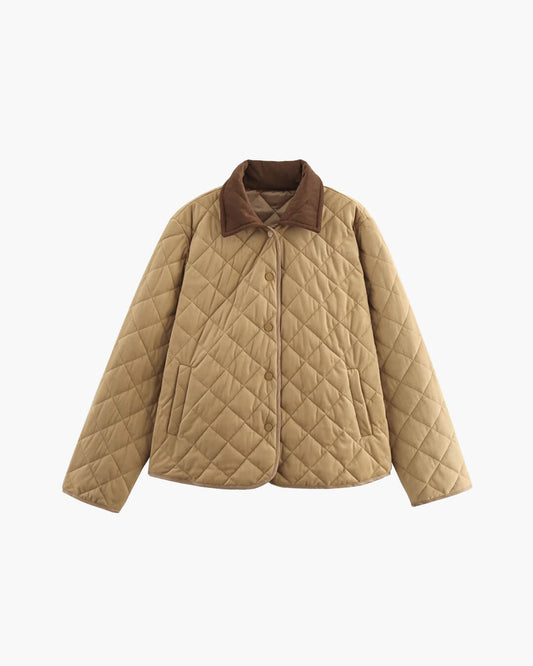 SEAME - Elsa Quilted Retro Jacket Brown S