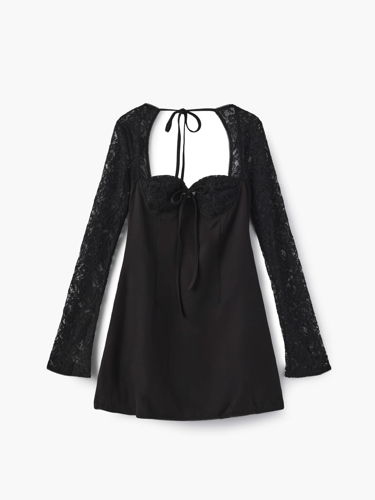 Seame - Louise mini dress with lace details black XS