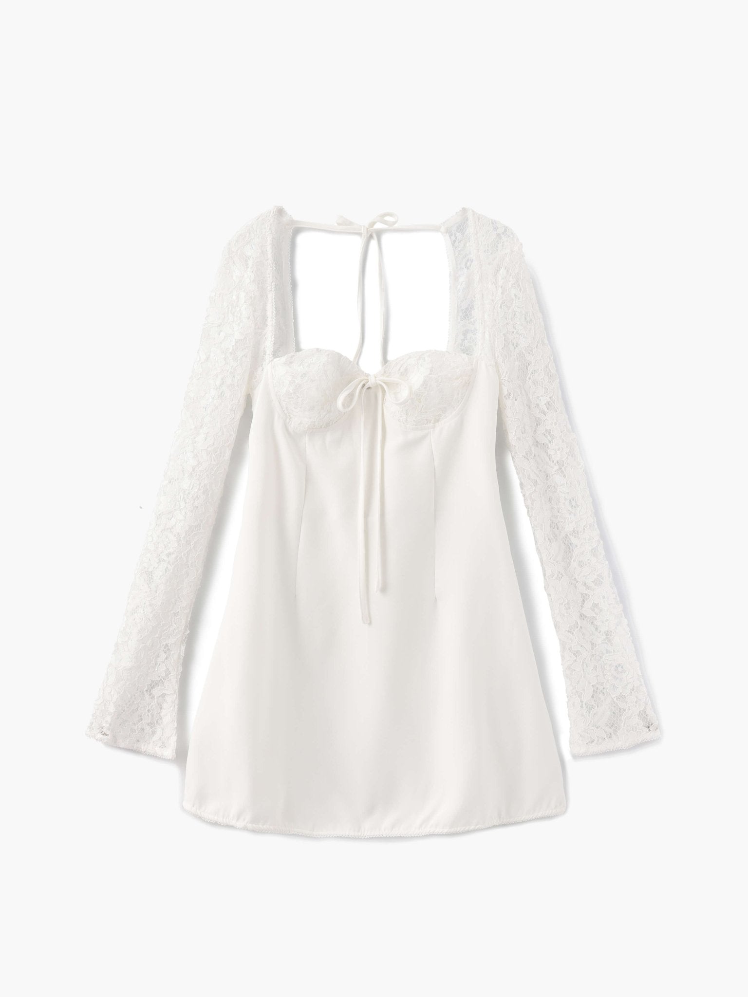 Seame - Louise mini dress with lace details white XS