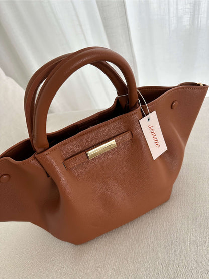 Seame - Melanie Faux Leather Bag Black