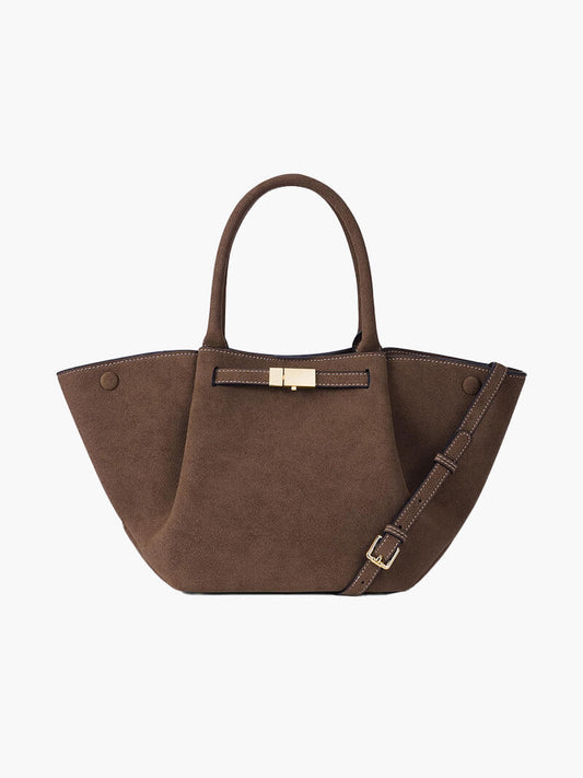 Seame - Melanie Faux Suede Bag Dark Brown
