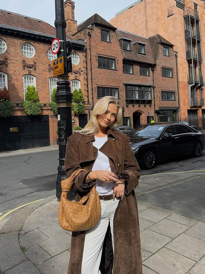 Seame - Molly faux suede Trenchcoat S