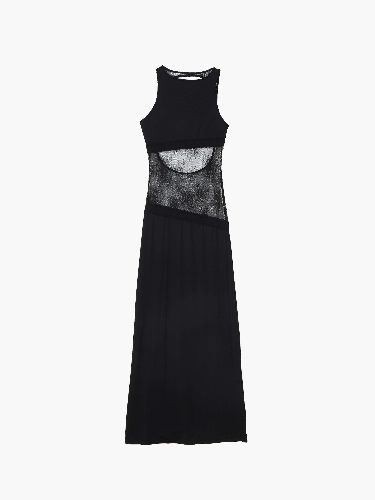 Seame - Nieve Maxi Dress with lace details Black S