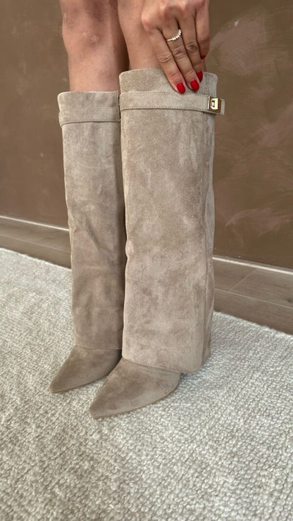 SEAME - Rachelle Suede Boots Beige 39