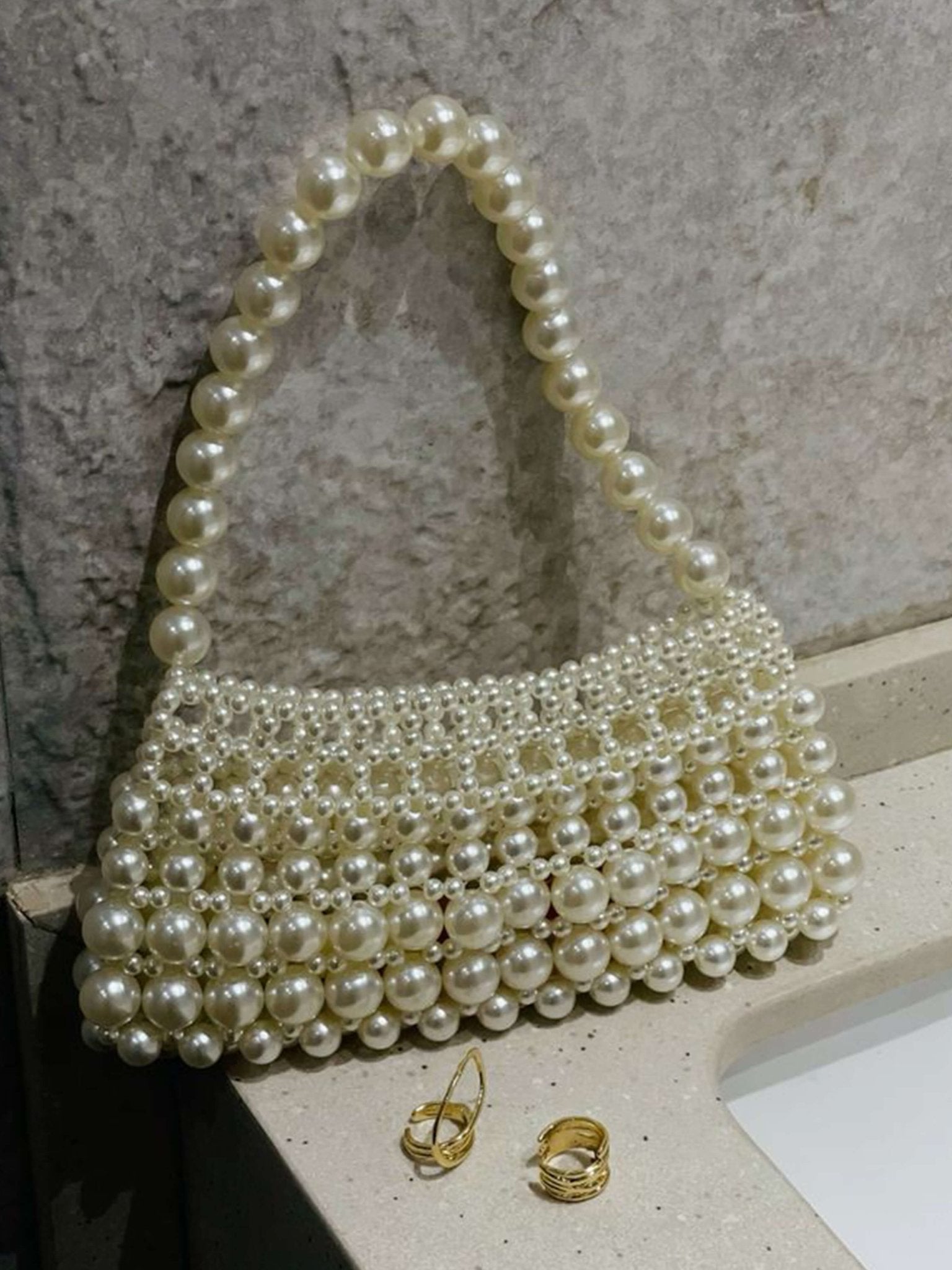 Seame - Roxanne Pearl Bag White Regular